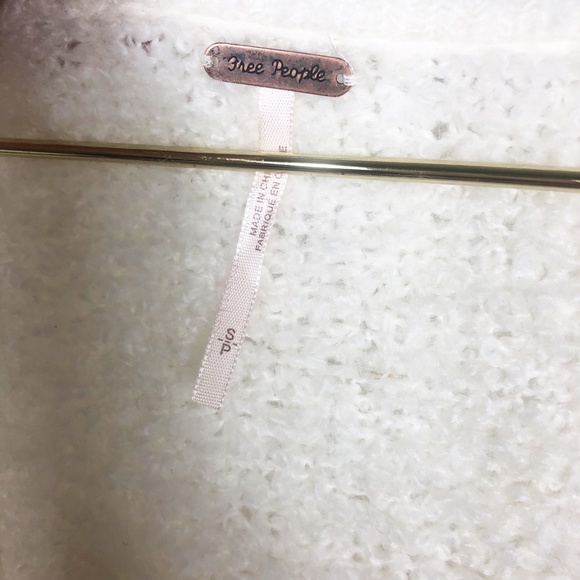 Free People Cream V-Neck Sweater - Picture 6 of 8